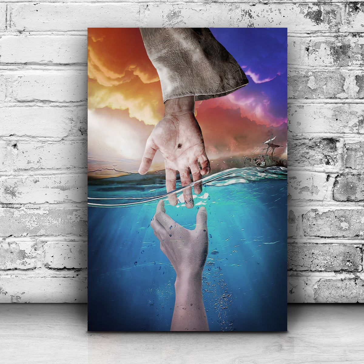 Hand Of God Canvas Wall Art by Tailored Canvases