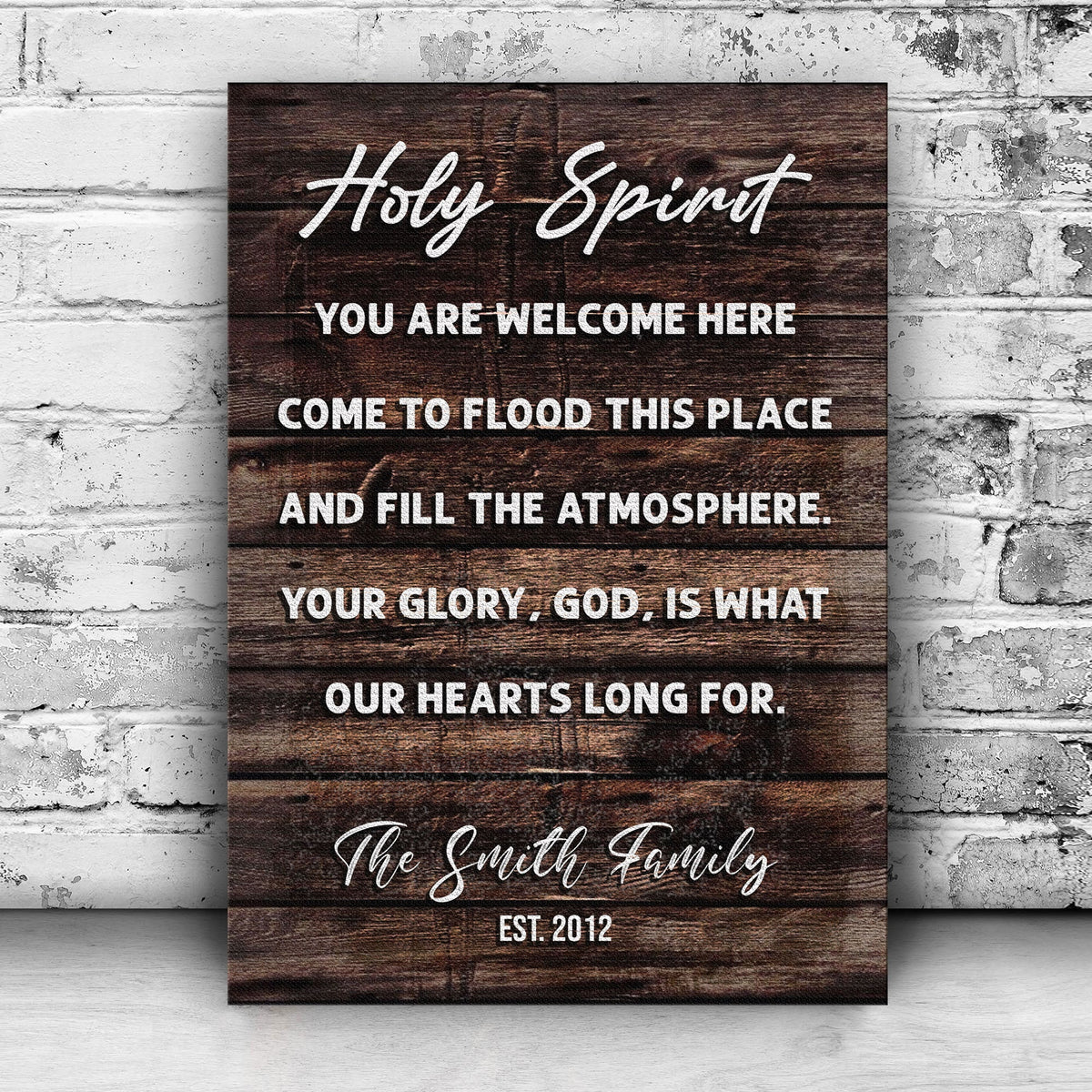 Holy Spirit You Are Welcome Here Sign by Tailored Canvases