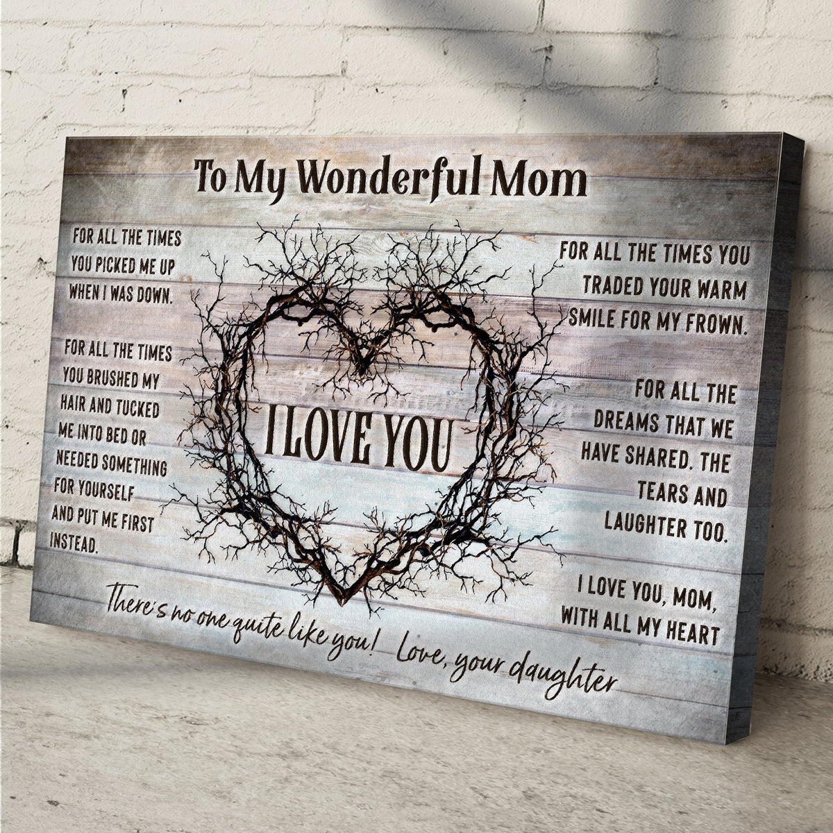 To My Wonderful Mom Happy Mother's Day Sign by Tailored Canvases