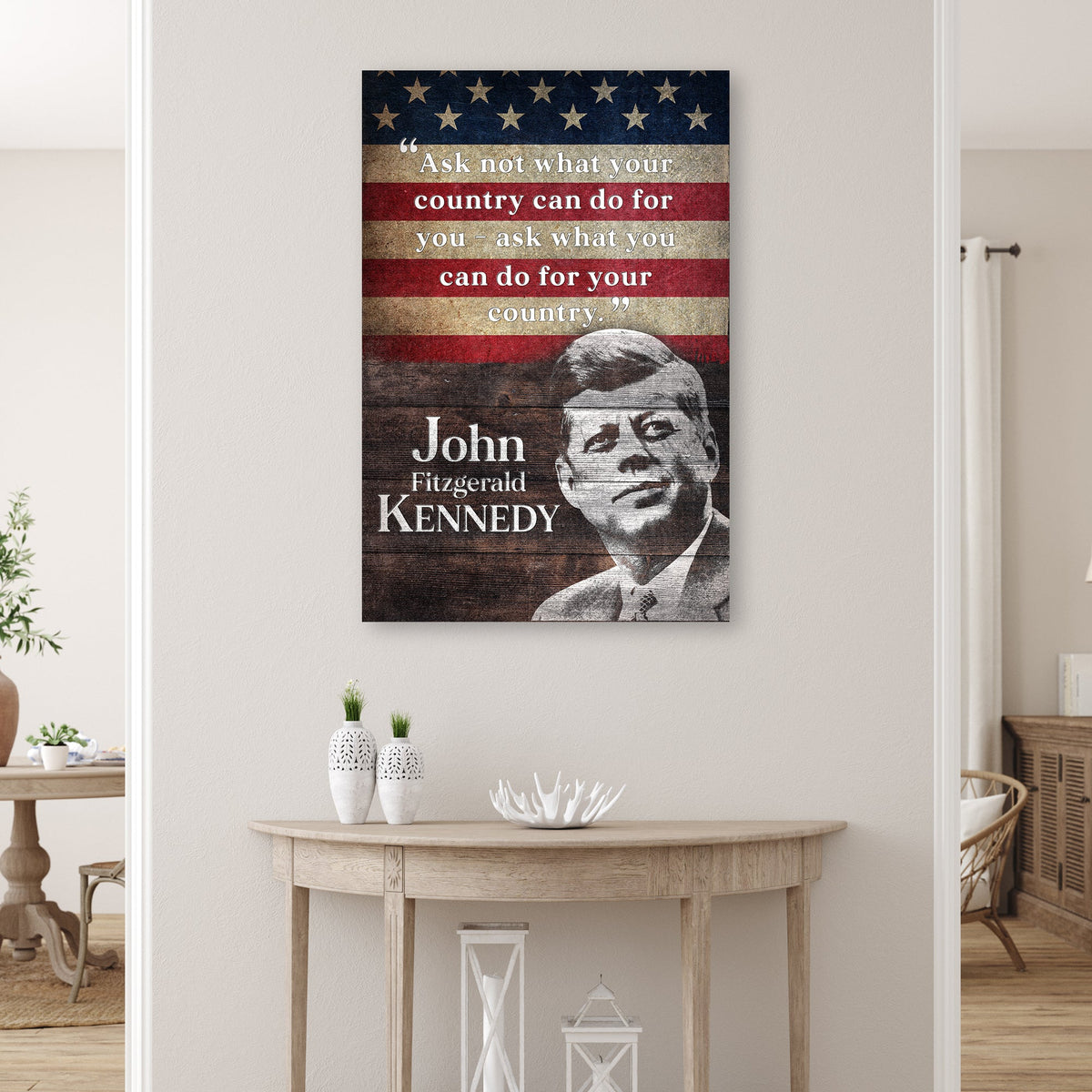 John F. Kennedy Inaugural Address Sign by Tailored Canvases