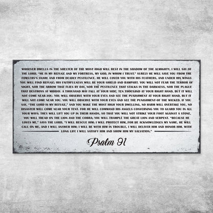 Psalm 91 - Whoever Dwells In The Shelter Of The Most High Sign IV by Tailored Canvases