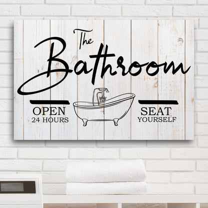 The Bathroom Sign by Tailored Canvases