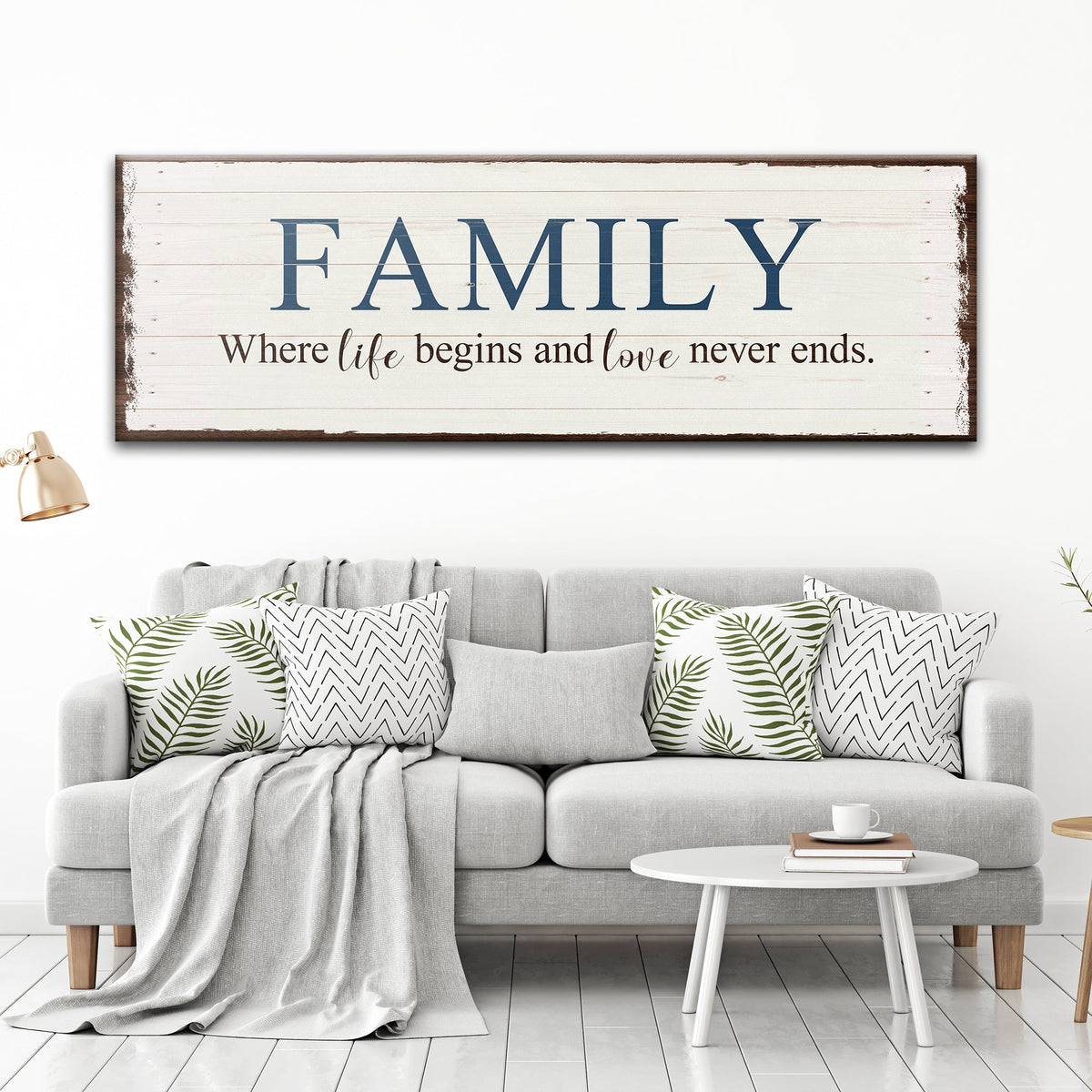 8 Powerful Words Family Sign II by Tailored Canvases