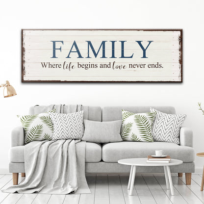 8 Powerful Words Family Sign II by Tailored Canvases