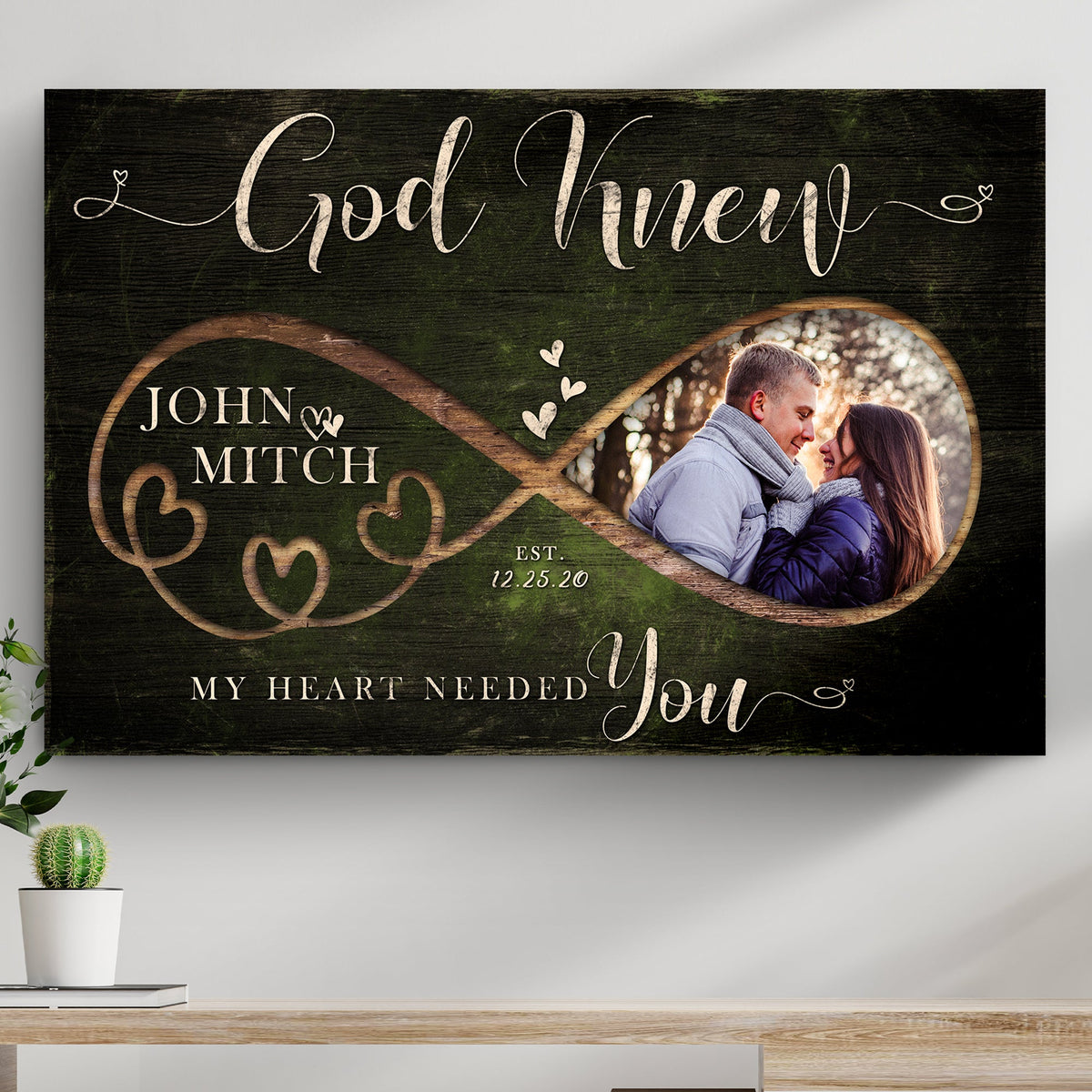God Knew Couple Sign by Tailored Canvases