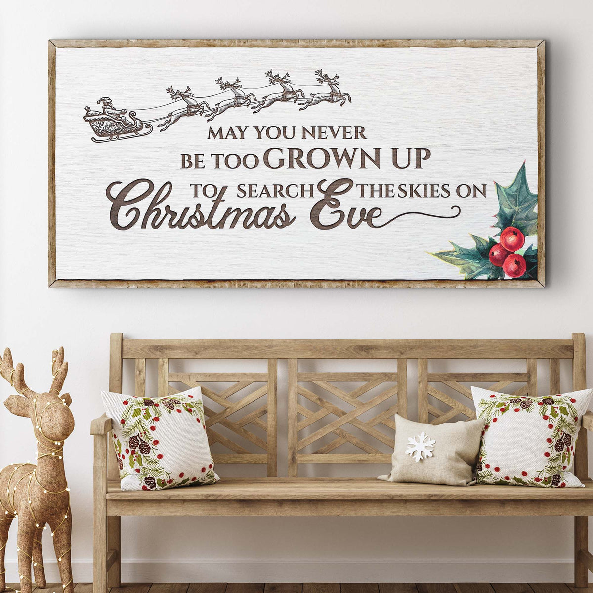 Christmas Eve Farmhouse Sign by Tailored Canvases