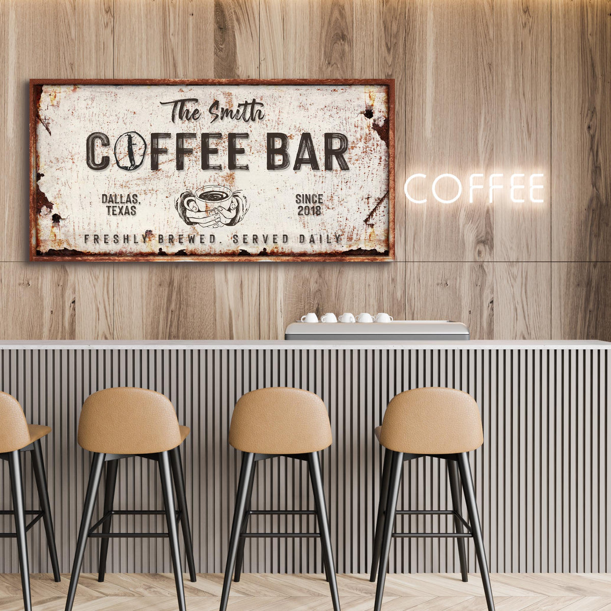 Coffee Bar Sign IV by Tailored Canvases