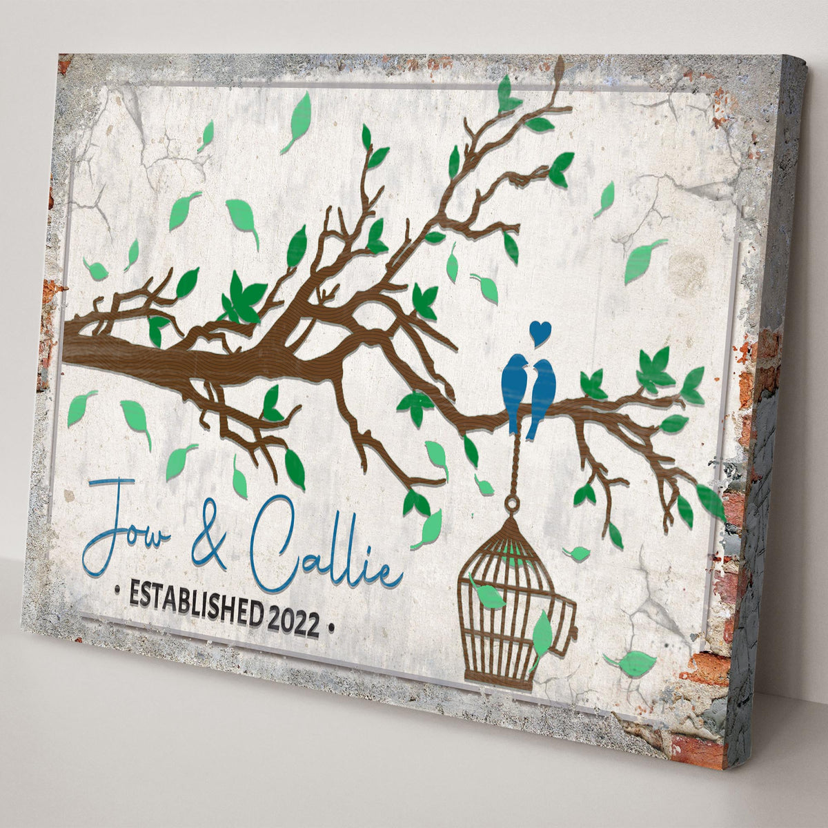 Love Birds Couple Sign by Tailored Canvases