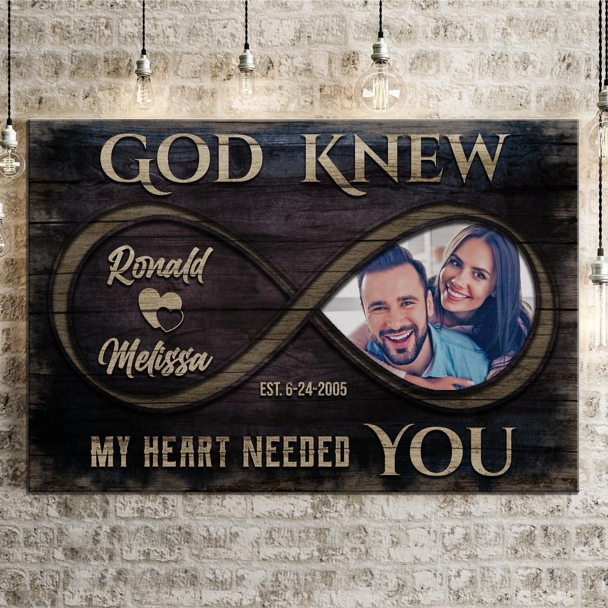 God Knew Couple Sign II by Tailored Canvases