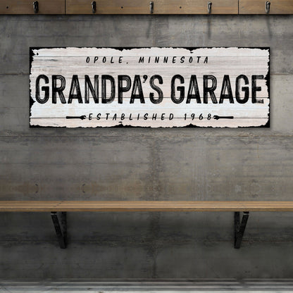 Grandpa Garage Sign II by Tailored Canvases