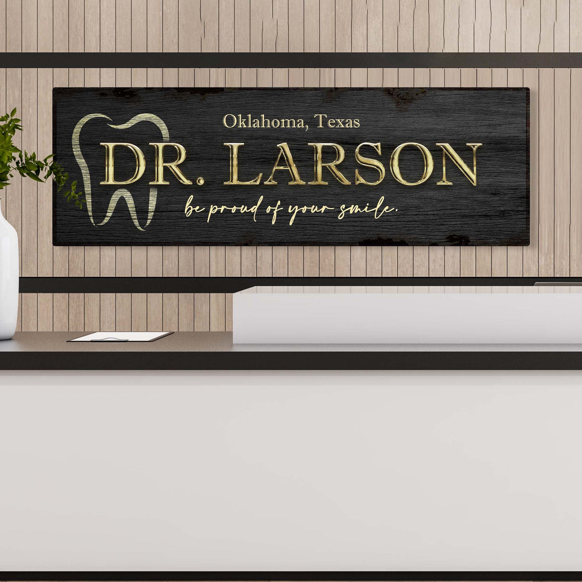 Dentist Name Sign by Tailored Canvases