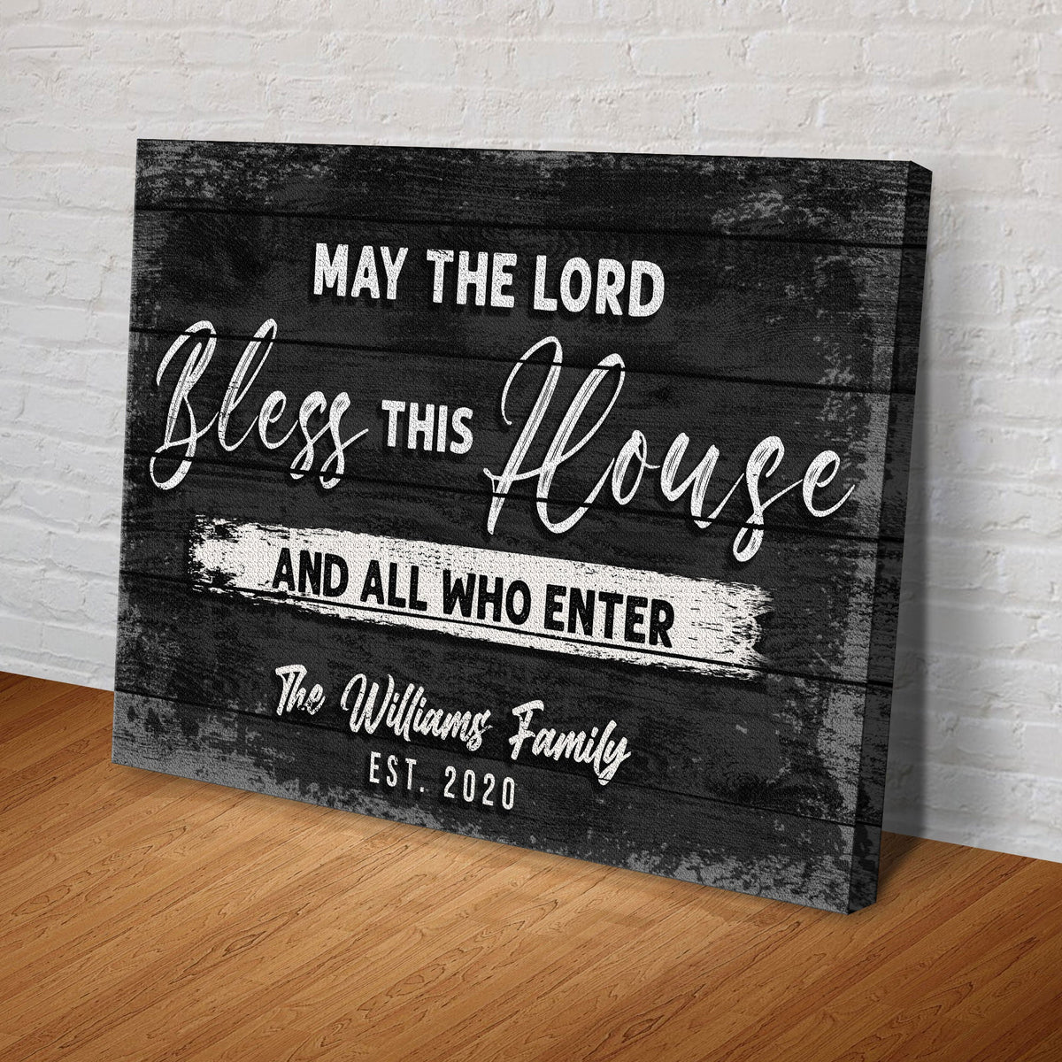 May The Lord Bless This House And All Who Enter Sign by Tailored Canvases