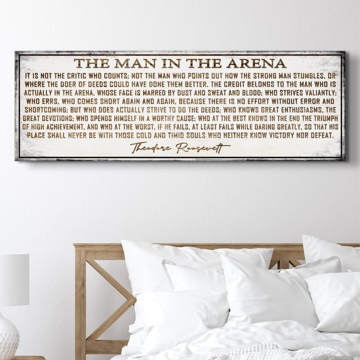 The Man In The Arena Sign VI by Tailored Canvases