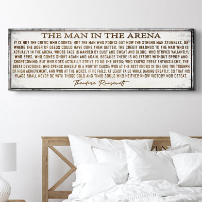 The Man In The Arena Sign VI by Tailored Canvases