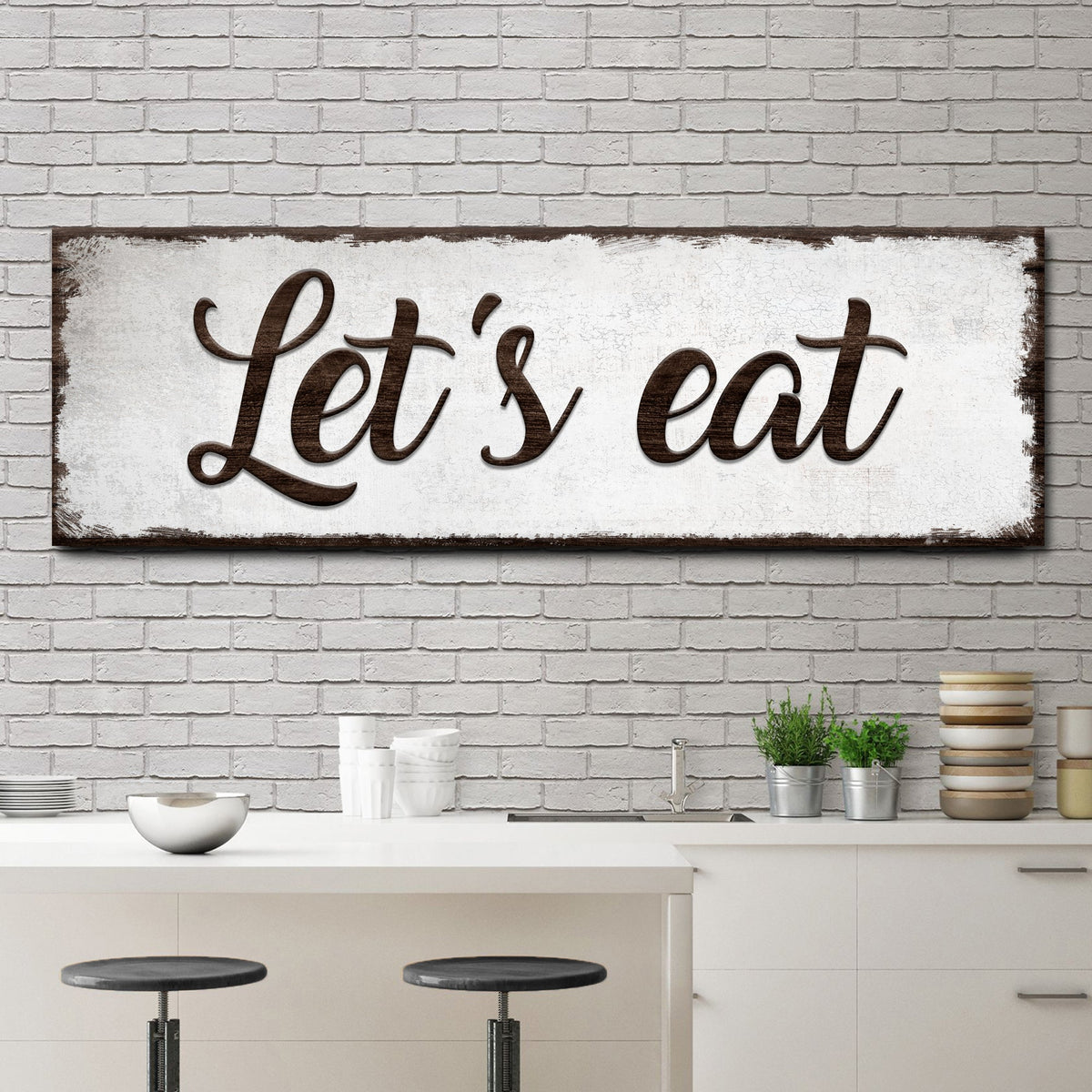 Let's Eat Sign by Tailored Canvases