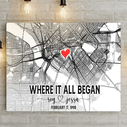 Couple Street Map Sign by Tailored Canvases