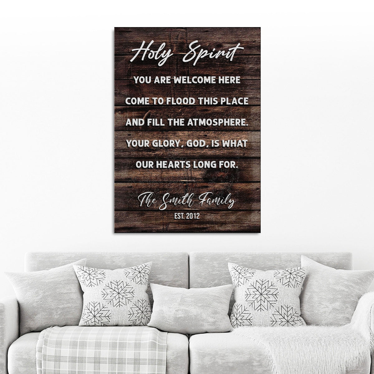 Holy Spirit You Are Welcome Here Sign by Tailored Canvases