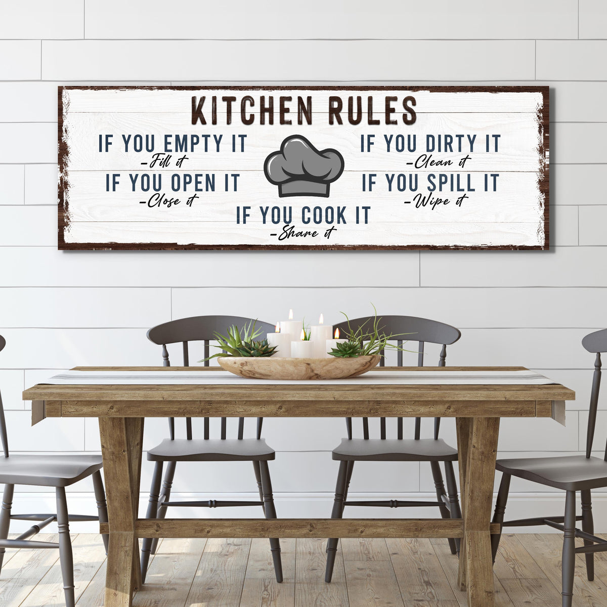 If You Cook It, Share It Kitchen Rules Sign by Tailored Canvases
