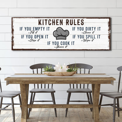 If You Cook It, Share It Kitchen Rules Sign by Tailored Canvases