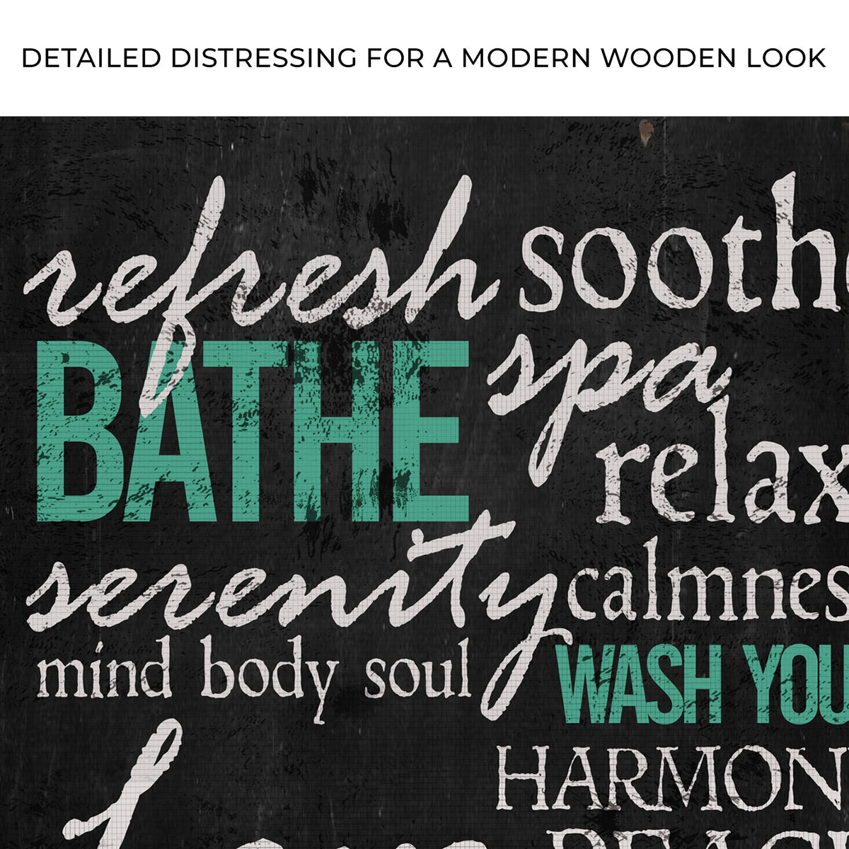 Refresh Soothe Bathe Bathroom Sign by Tailored Canvases