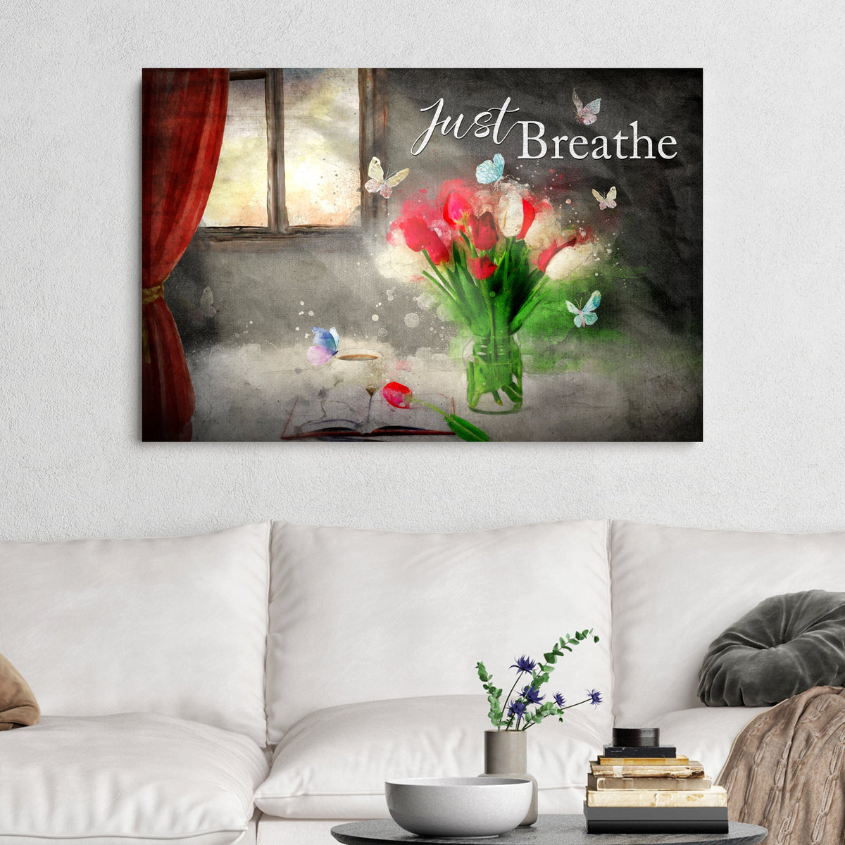 Just Breathe Sign VI by Tailored Canvases