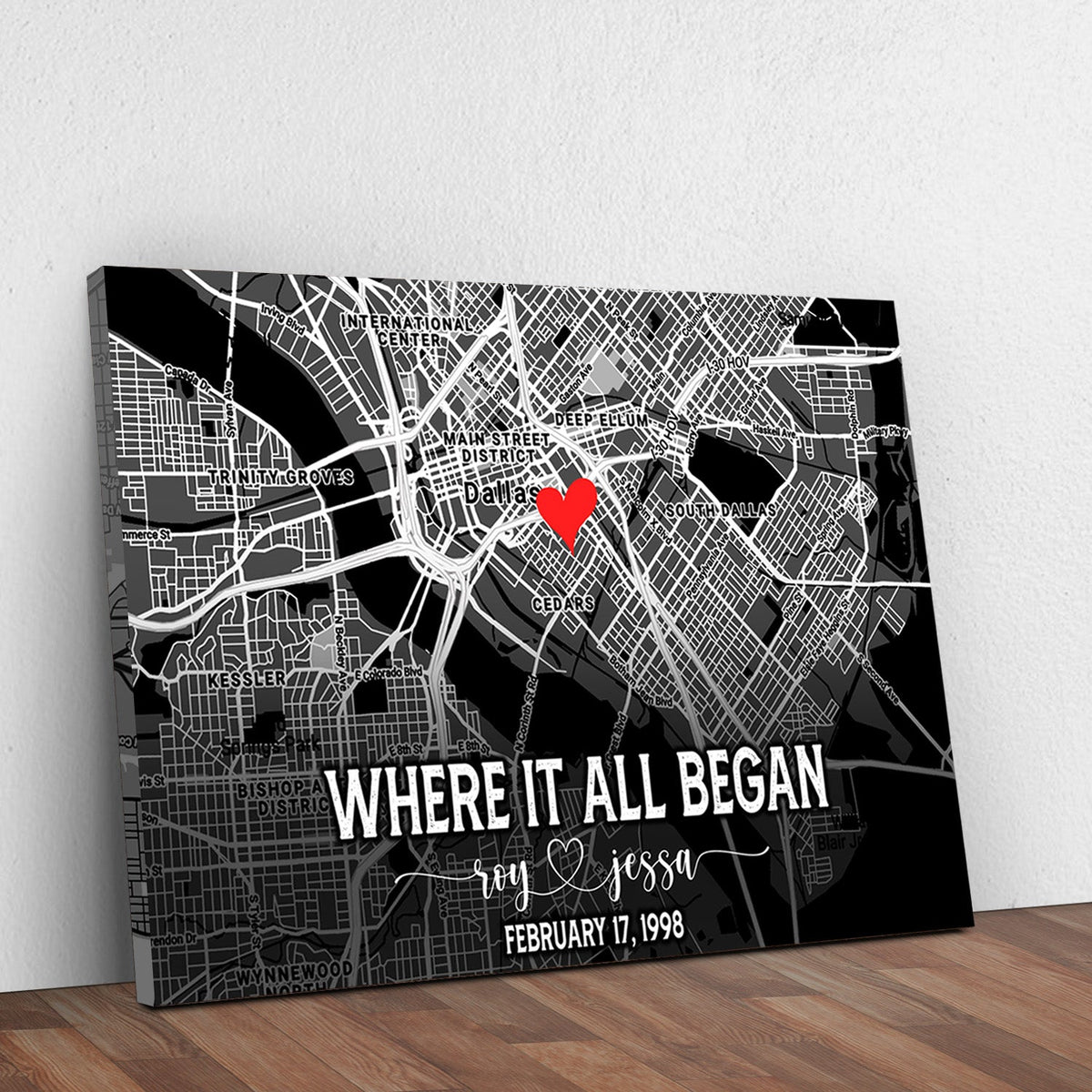 Couple Street Map Sign by Tailored Canvases