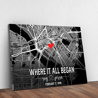 Couple Street Map Sign by Tailored Canvases