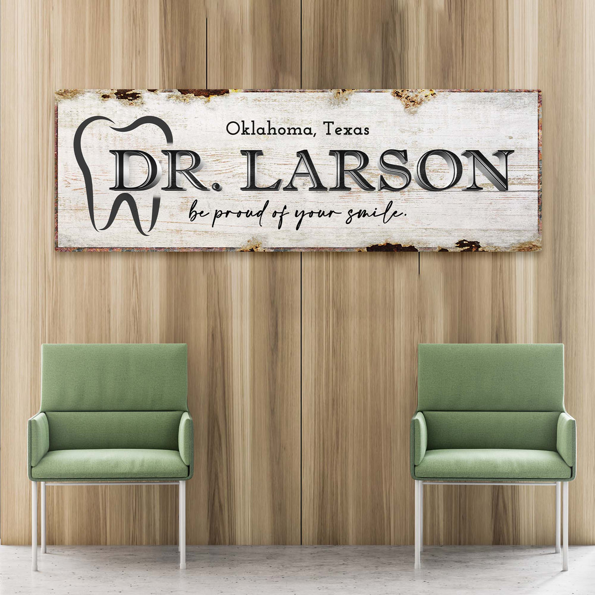 Dentist Name Sign by Tailored Canvases