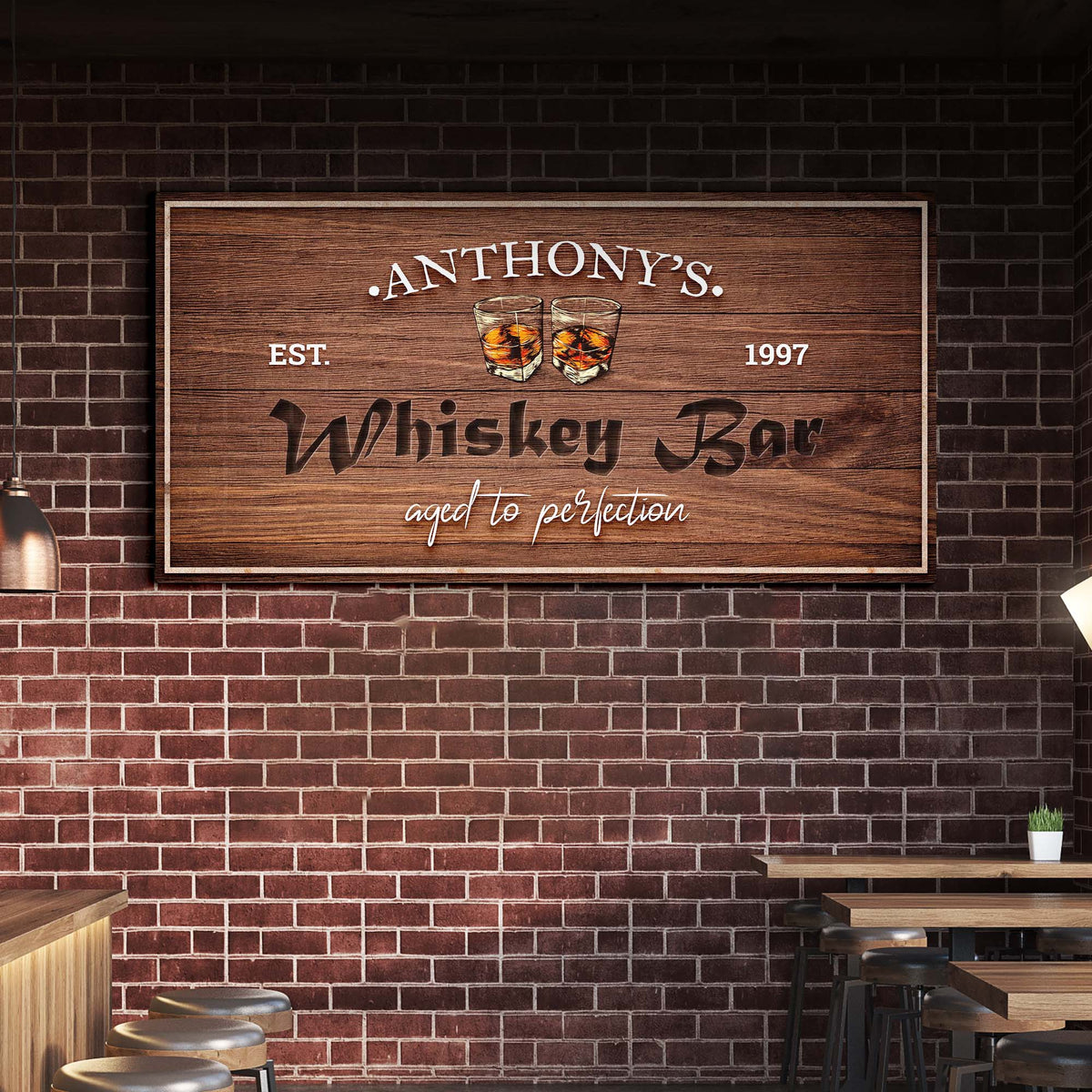 Whiskey Bar Sign II by Tailored Canvases