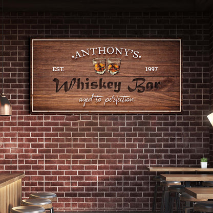 Whiskey Bar Sign II by Tailored Canvases