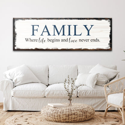 8 Powerful Words Family Sign II by Tailored Canvases