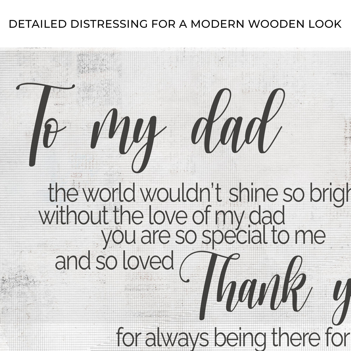 To My Dad Thank You Happy Father's Day Sign by Tailored Canvases