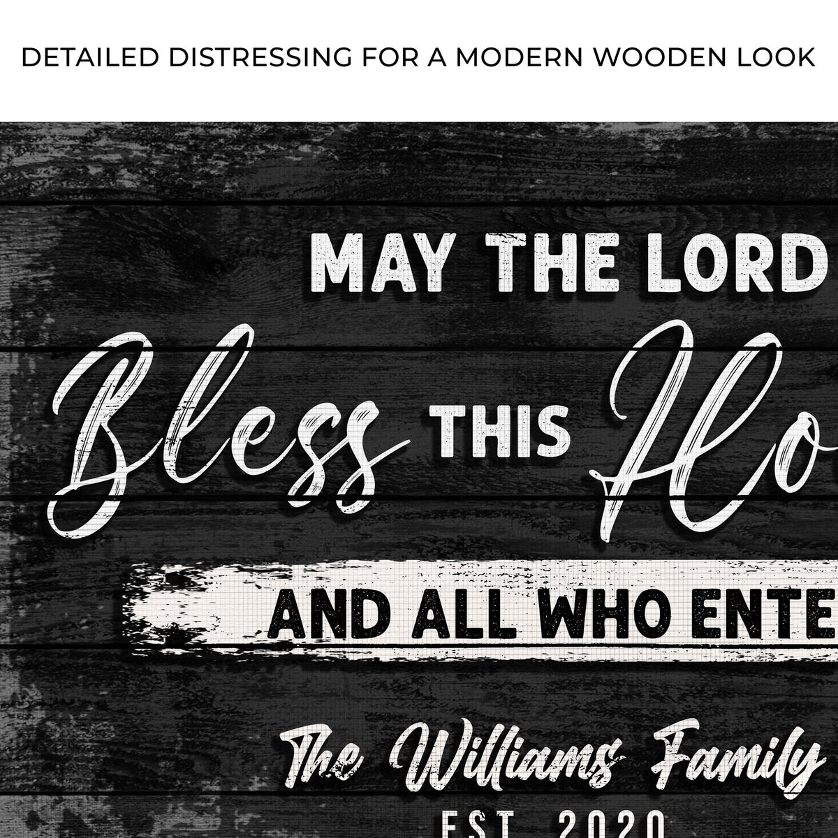 May The Lord Bless This House And All Who Enter Sign by Tailored Canvases