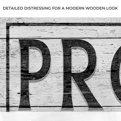 Progress Not Perfection Sign by Tailored Canvases