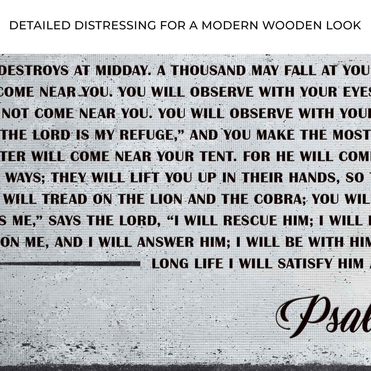 Psalm 91 - Whoever Dwells In The Shelter Of The Most High Sign IV by Tailored Canvases