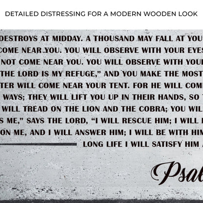 Psalm 91 - Whoever Dwells In The Shelter Of The Most High Sign IV by Tailored Canvases