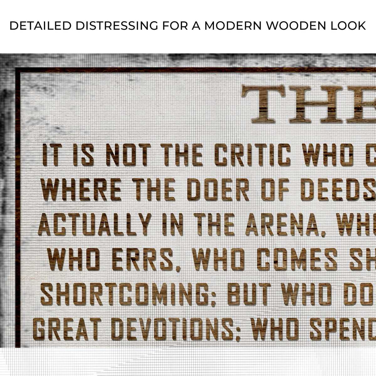 The Man In The Arena Sign VI by Tailored Canvases