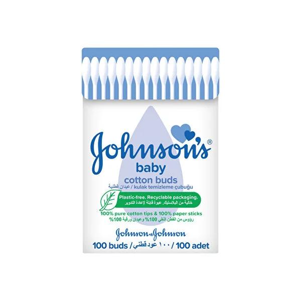Johnson's Baby Cotton Swabs - 100 Count - Gentle, Safe Ear Cleaning & Hygiene for Sensitive Skin, Makeup Application by Beauty Care Bag