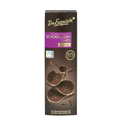 Das Exquisite Belgian Chocolate Chips - 51% Cocoa, Crunchy Rice Puffs, 36 Pieces by Beauty Care Bag