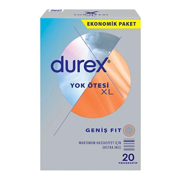 Durex XL Condoms - Extra Lubricated, Natural Rubber Latex for Enhanced Sensitivity - Safe Sex Products by Beauty Care Bag