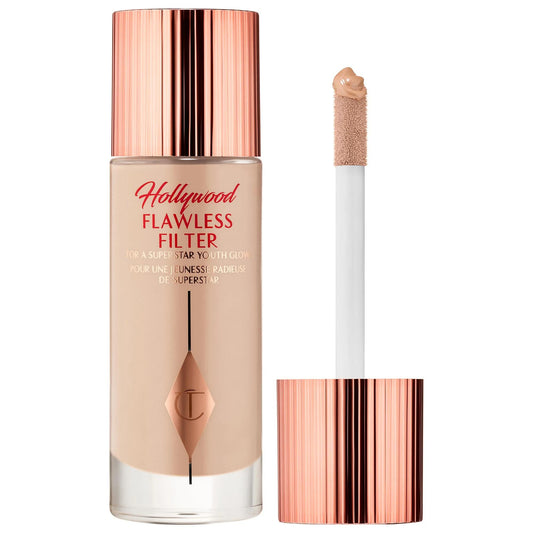Hollywood Flawless Filter: Complexion Booster & Liquid Highlighter for Radiant, Youthful Glow & Real-Life Filter Effect by Beauty Care Bag