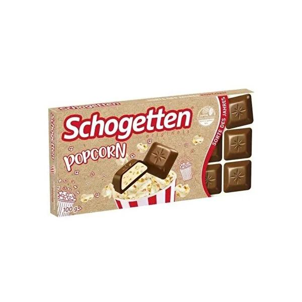 Schogetten Popcorn Chocolate Candy Bar: Creamy, Crunchy, Delicious German Chocolate Popcorn Snack - 100g by Beauty Care Bag