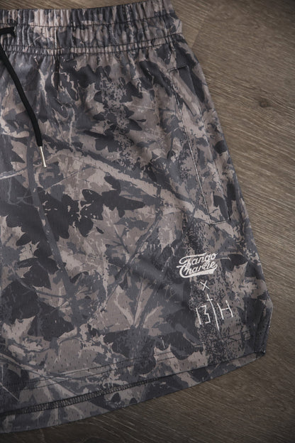 Men's Mesh Lifestyle Shorts | 5.5"- Lift Heavy Pray Hard Deadwood by Tango Charlie Apparel