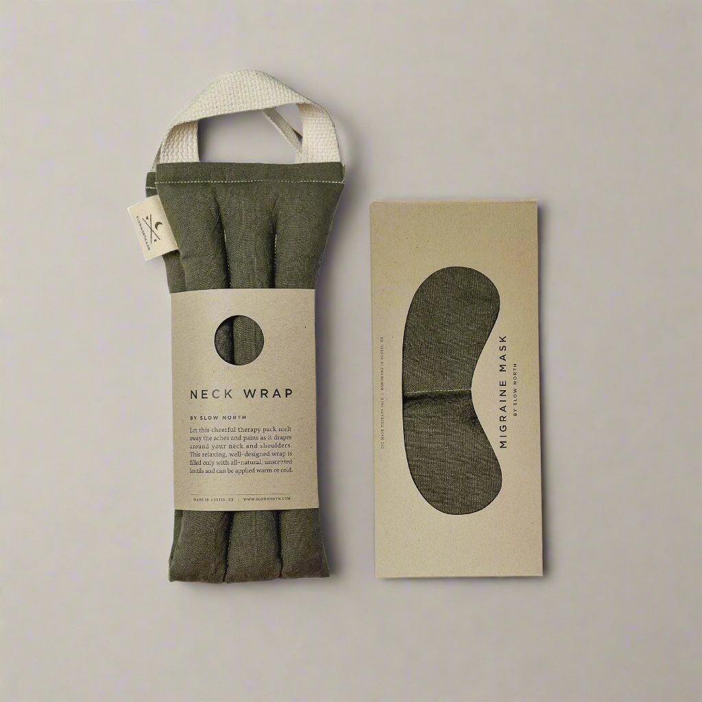 Eye Mask + Neck Wrap Bundle - Olive by Slow North
