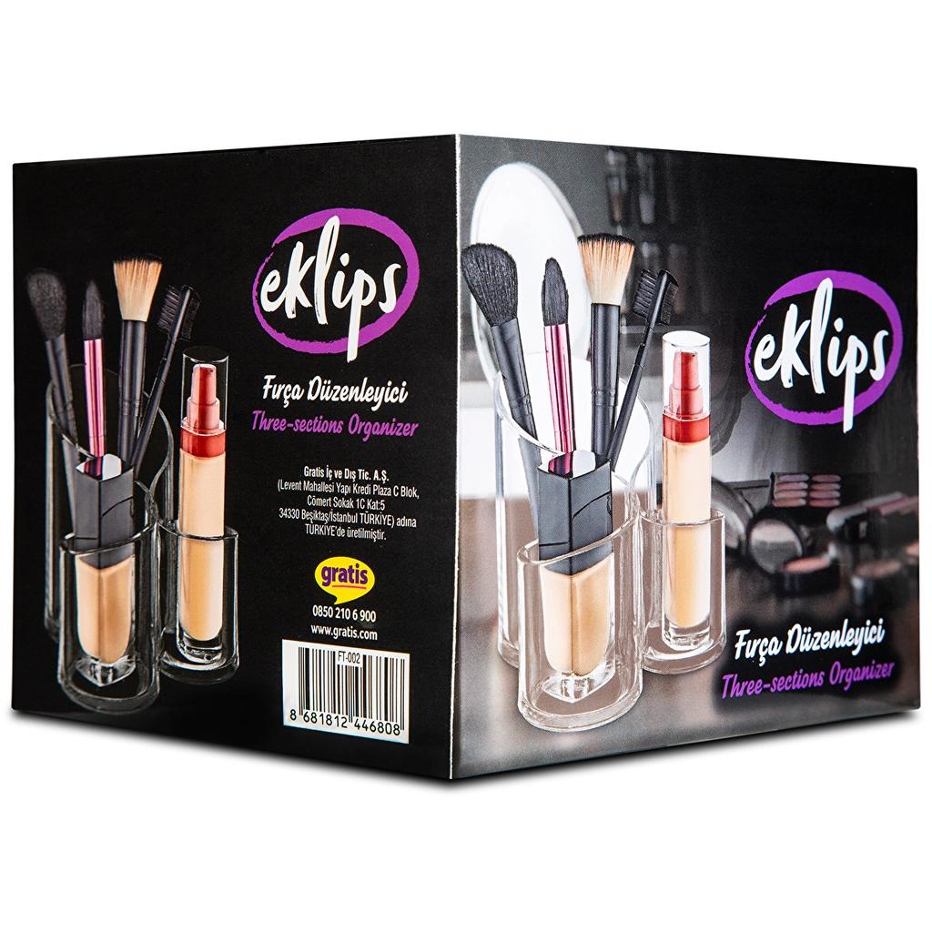 Eklips Makeup Brush Organizer and Vanity Storage Holder by Beauty Care Bag