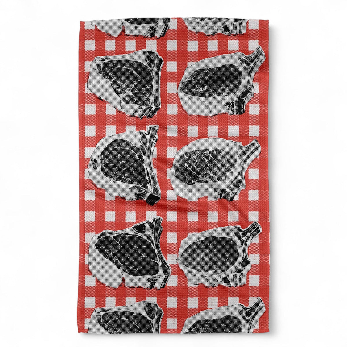 Butchers Meat Gingham Geometry Tea Towel by Rust & Cinder