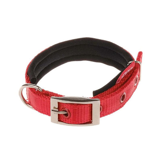 Doca Dokuma Soft Fabric Red Pet Collar - 50 cm Adjustable Comfortable Pet Accessory by Beauty Care Bag