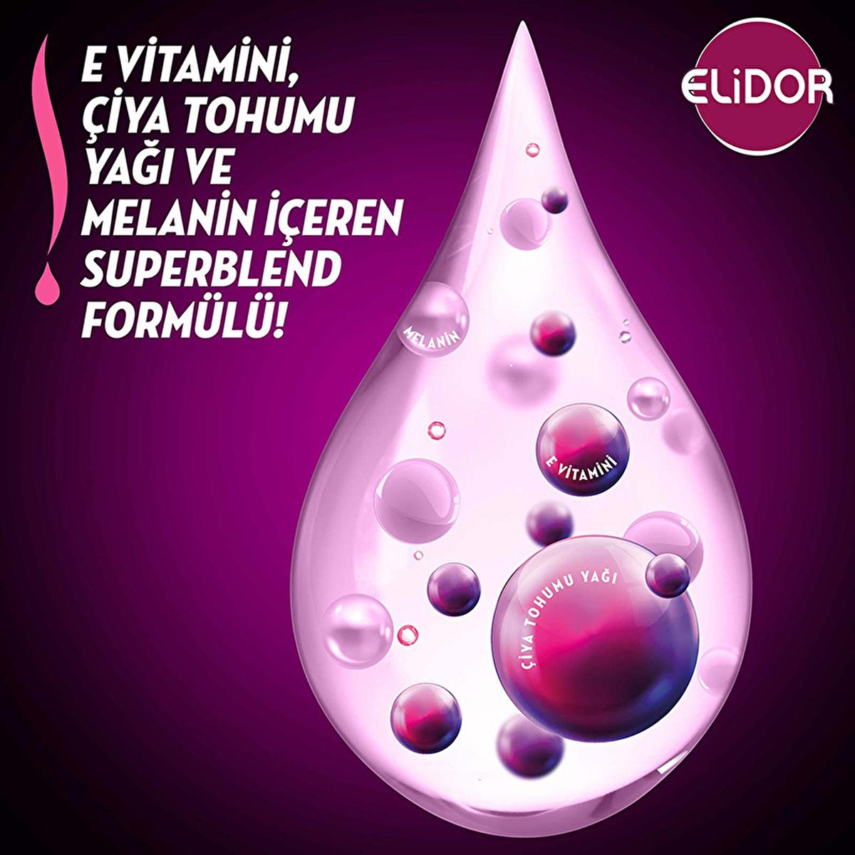 Elidor Brunette Hair Shampoo for Dark Hair Shine - E Vitamin & Chia Seed Oil - Strengthening & Revitalizing - 13.53 fl oz by Beauty Care Bag