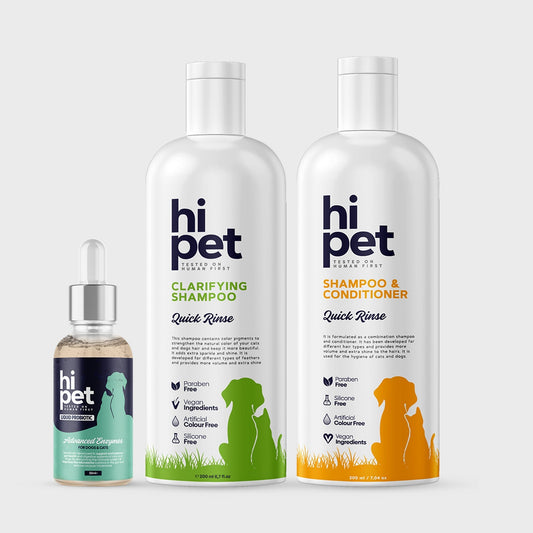 HiPet Anti-Shedding Set for Dogs, Coat Strengthening Bundle by Beauty Care Bag