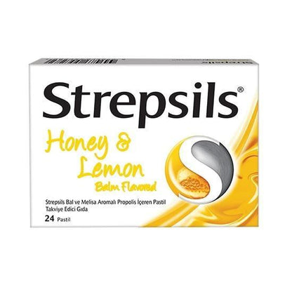Strepsils Honey & Lemon Soothing Lozenges 24 Count by Beauty Care Bag